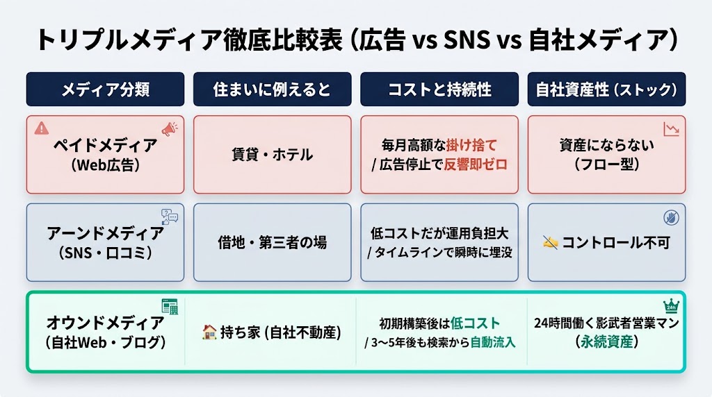 中小企業はWeb広告より先に「オウンドメディア」を充実させよ_トリプルメディア