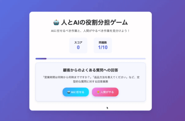 人とAI役割分担